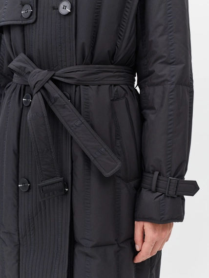 Пуховое пальто с мехом 