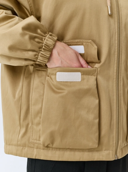 Куртка с капюшоном из сатинового хлопка