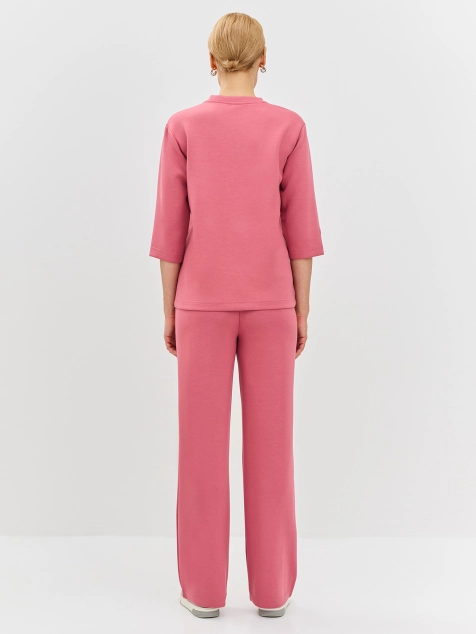 Трикотажные брюки прямого силуэта