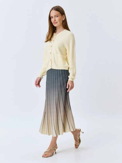 Вязаная юбка с градиентным принтом