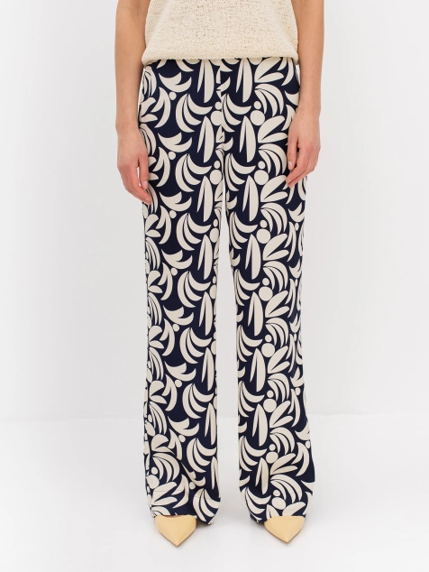Принтованные брюки из вискозы