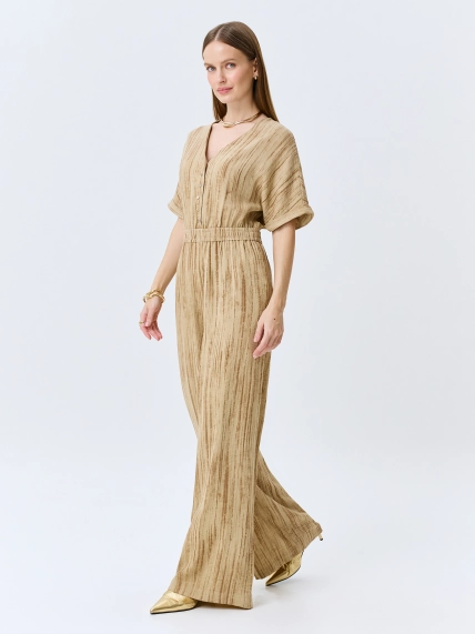 Легкий комбинезон из вискозы с крэш-эффектом