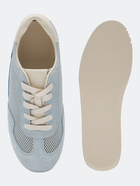 Комбинированные кеды из натуральной замши