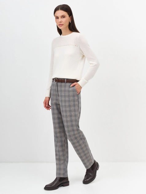 Расслабленные брюки в клетку