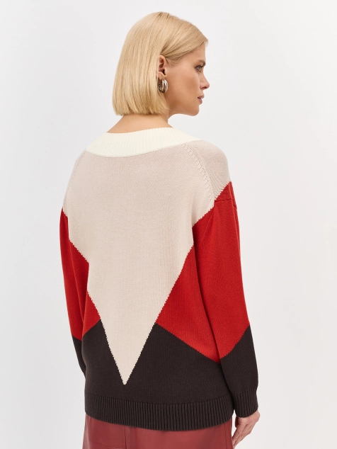 Джемпер в стиле color block