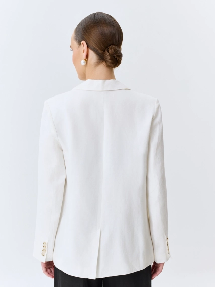 Льняной однобортный жакет