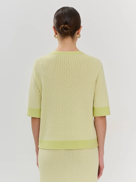 Вязаный джемпер в тонкую полоску