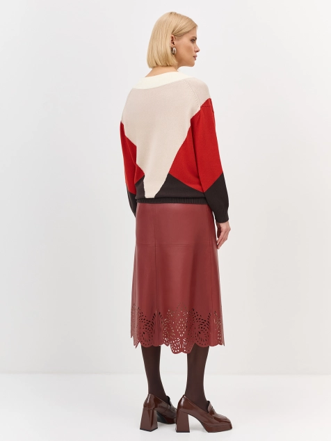 Юбка с ажурной перфорацией