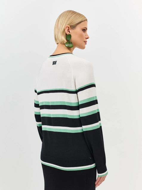 Джемпер в контрастную полоску