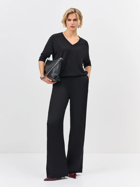 Мерцающий джемпер с шелком