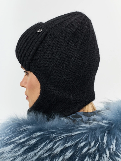 Шапка-ушанка с ангорой