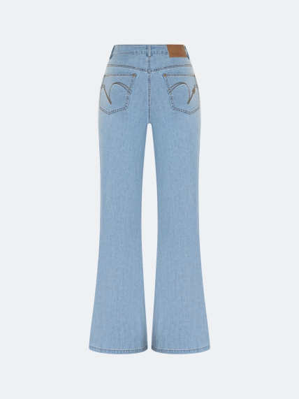 Джинсы Wide leg с деликатными лампасами