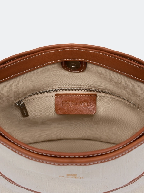 Комбинированная льняная сумка 