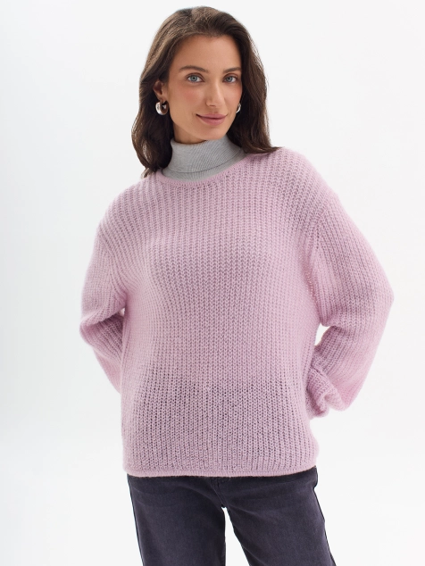 Яркий свитер паутинка