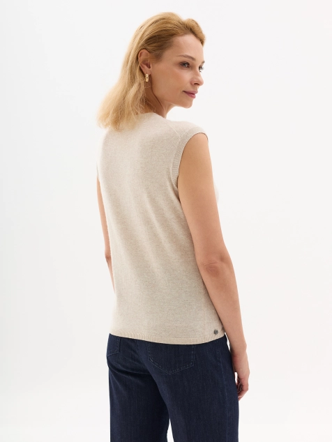 Уютный вязаный топ с ангорой