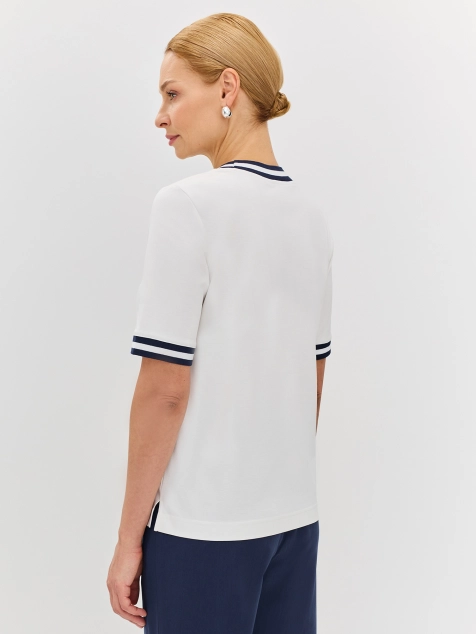 Футболка из мерсеризованного хлопка с принтом