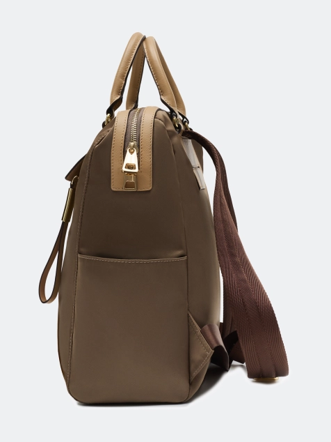 Рюкзак из текстиля с контрастными деталями