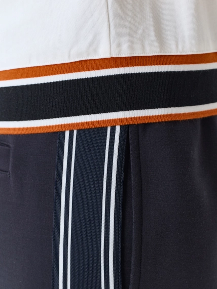 Поло с контрастным рибом