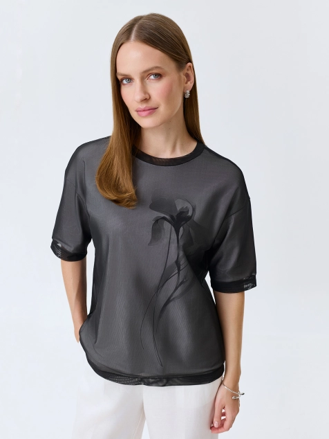 Двуслойная футболка с эффектом 3D