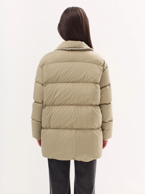 Куртка с запахом и декором по краю