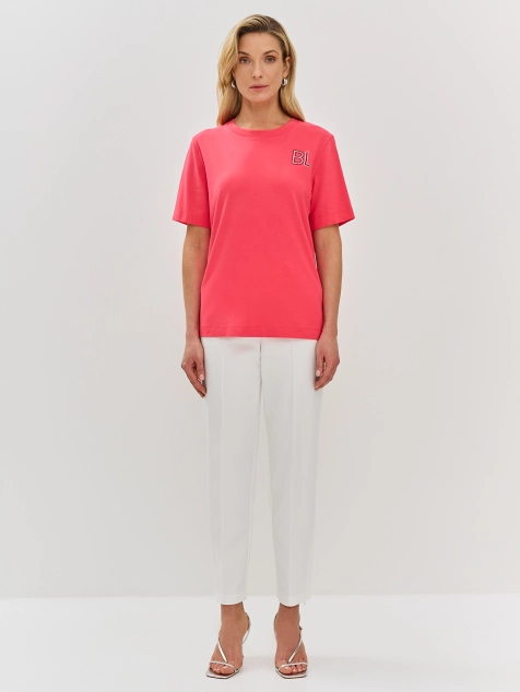 Белые брюки с боковыми разрезами