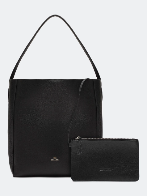 Кожаная сумка с короткой ручкой