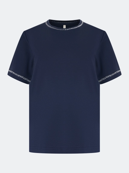 Футболка из 100% хлопка с ручным стежком