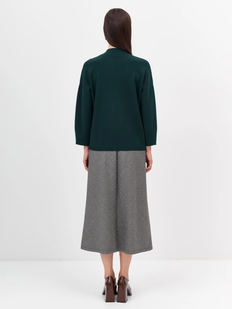 Юбка-миди в мелкую клетку