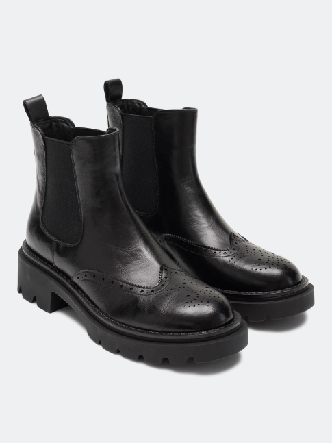 Ботинки челси на рифленой подошве