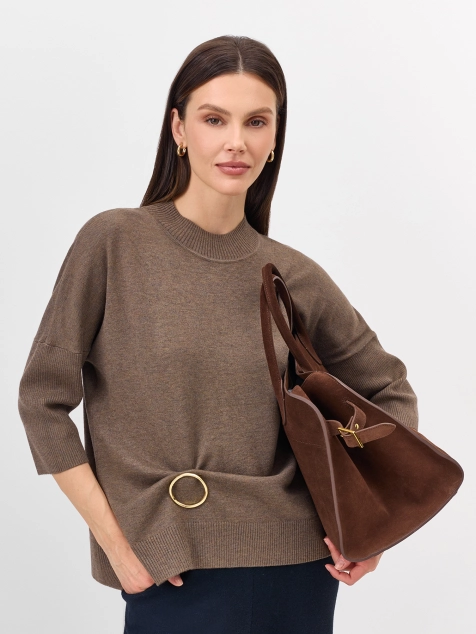 Вязаный джемпер с  ангорой