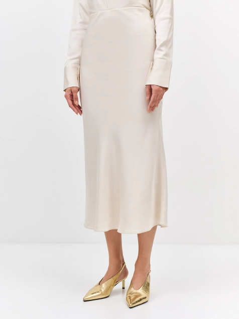 Шелковистая юбка-макси из 100% вискозы