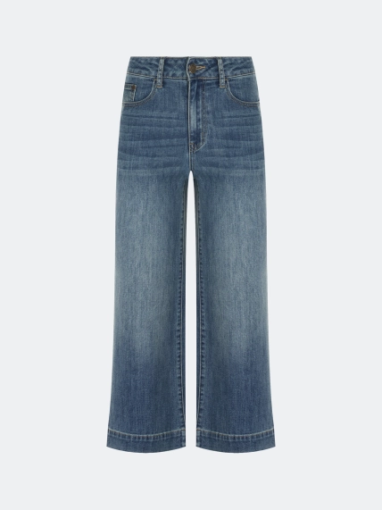 Укороченные джинсы кюлоты