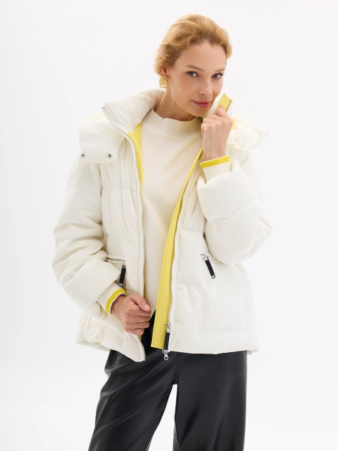 Куртка с яркой отделкой на натуральном утеплителе