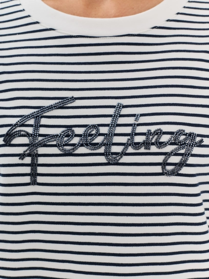 Трикотажный Oversize в полоску