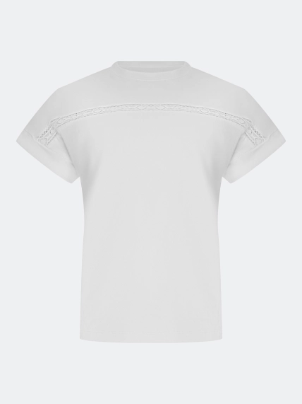 Футболка с ажурным декором