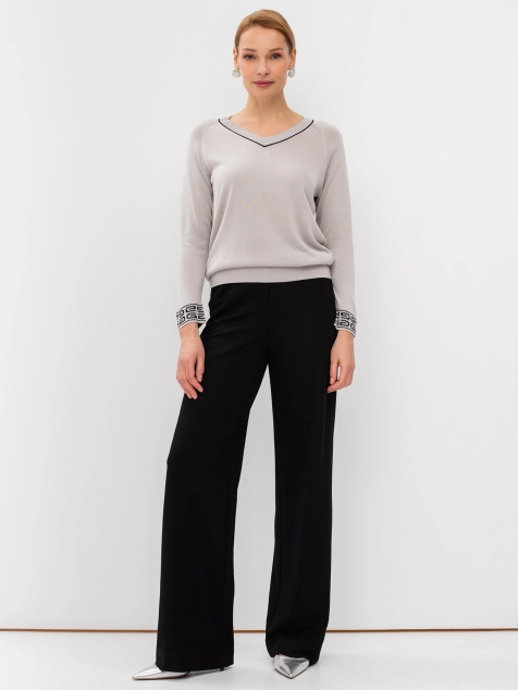 Вязаный джемпер с шелком