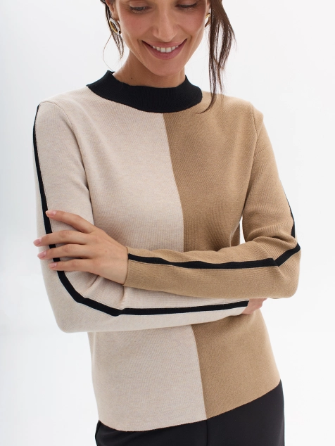 Графичный джемпер в стиле color block