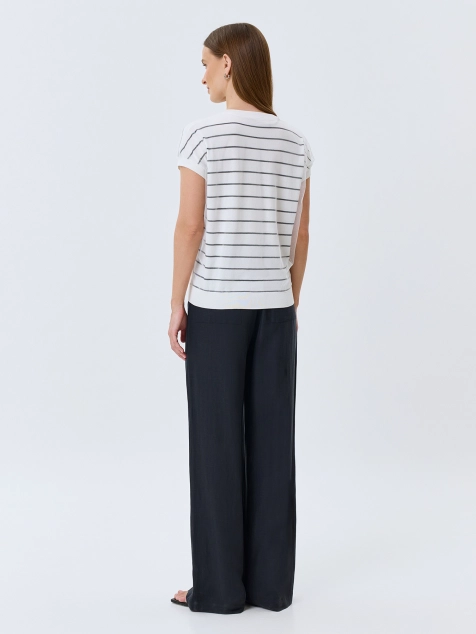 Брюки из тенселя и льна