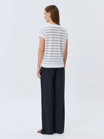 Брюки из тенселя и льна