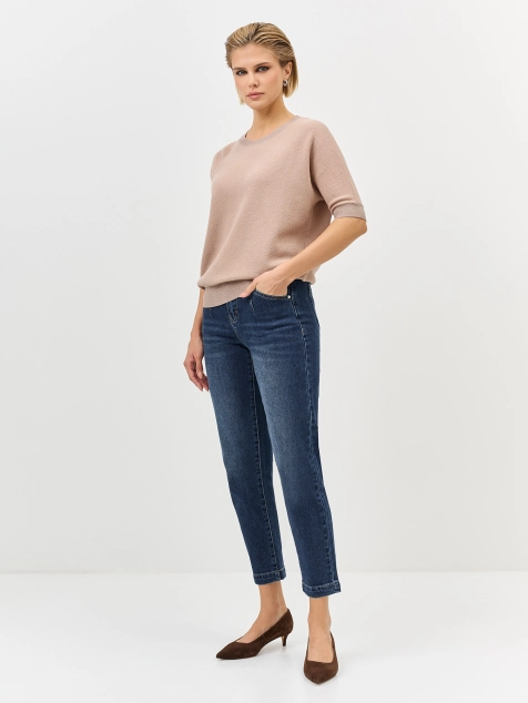 Зауженные джинсы с деликатной варкой