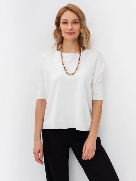 Джемпер из вязаного трикотажа со стразами на спине