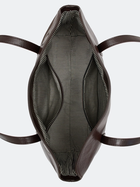 Сумка-багет из натуральной кожи