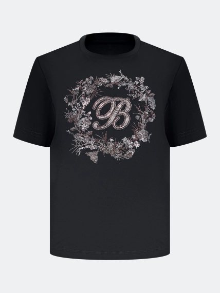 Футболка из 100% хлопка с искрящимися стразами