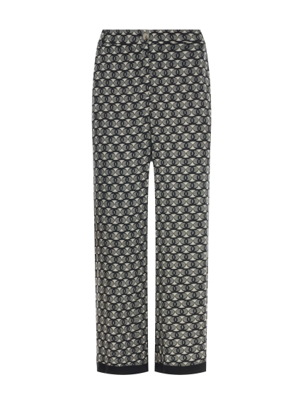 Брюки из 100% вискозы с геометрическим принтом