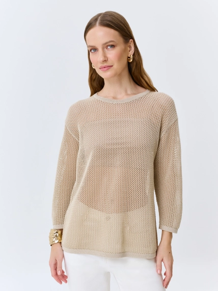 Ажурный вязаный джемпер