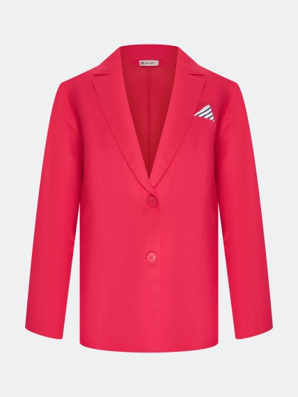 Льняной однобортный жакет