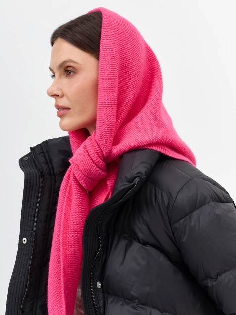 Вязаная косынка с ангорой