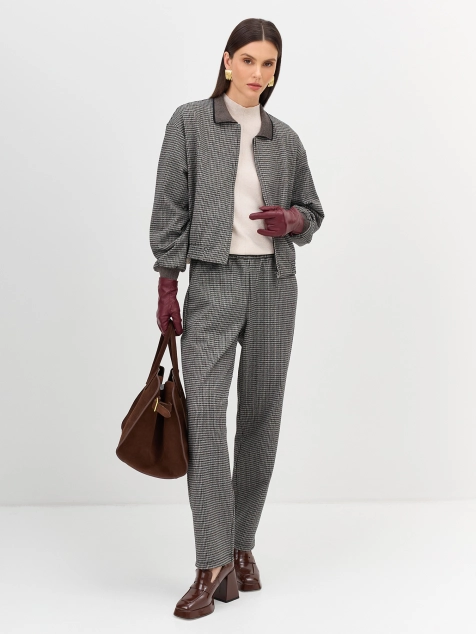 Свободный бомбер в мелкую клетку