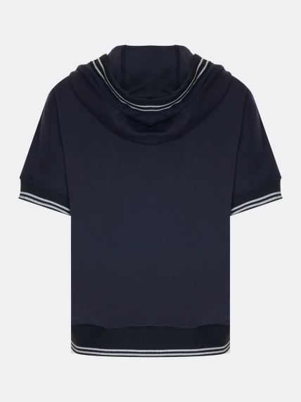 Трикотажный джемпер с капюшоном