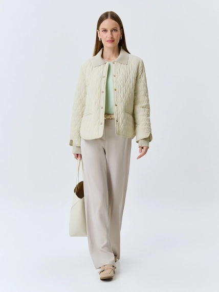 Куртка с мелкой ромбовидной стежкой